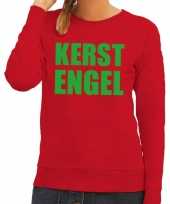 Foute foute kersttrui kerst engel rood voor dames